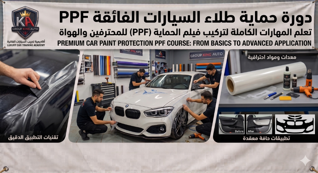 دورة تلميع وتصحيح الخدوش وتركيب حماية PPF